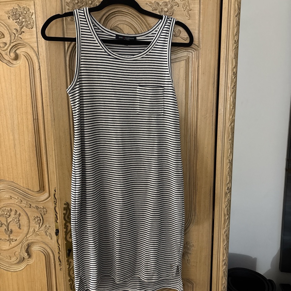 One Clothing Navy and White Striped Top